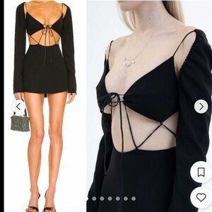 Danielle Guizio Black Cutout Mini Dress